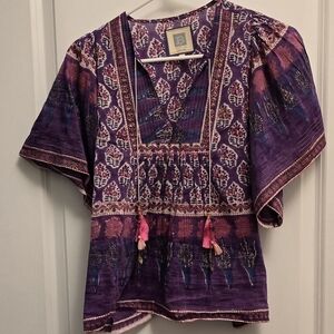 Purple Bohemian Blouse
